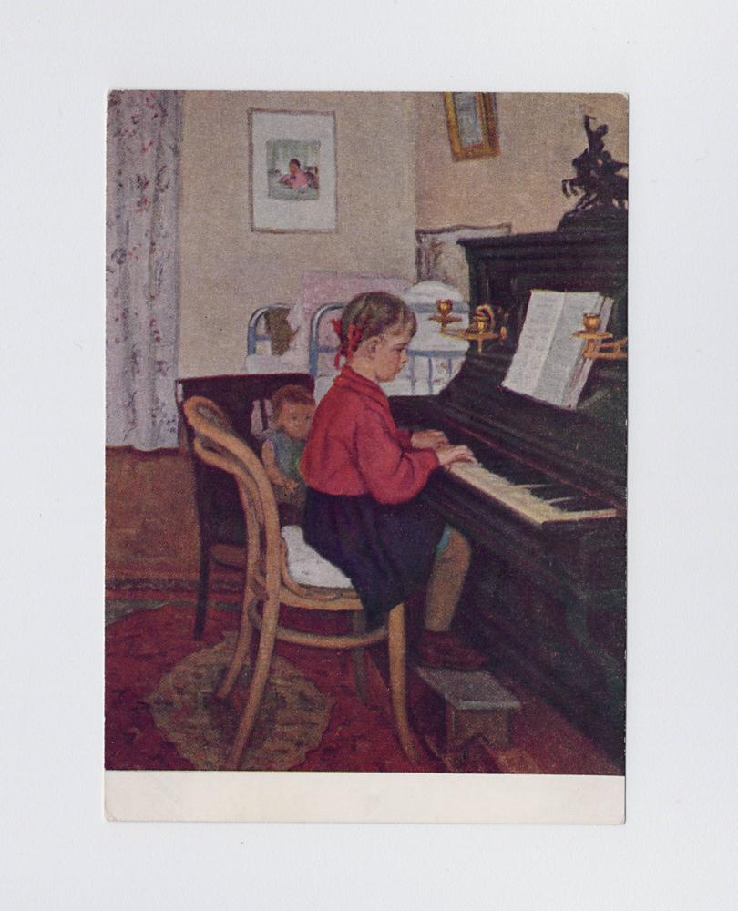 открытка -пианино